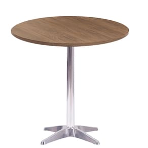 Mesa Delta 76,50 cm (Altura) com Tampo em MDP Redonda 60 cm Imbuia