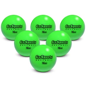 Bolas de beisebol de treinamento com pesos GoSports, 2,8 polegadas, 450 g, pacote com 6