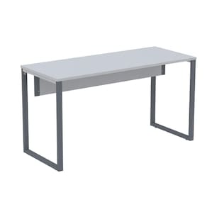 Mesa Escritório P25 TUB Pandin 170 cm (Larg) x 70 cm (Prof) Tampo MDP Cinza Pé Aço Tubular Grafito