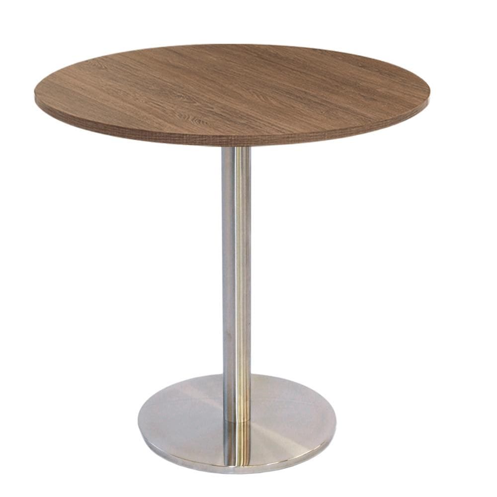 Mesa Bistrô Beta 112,50 cm (Altura) com Tampo em MDP Redonda 70 cm Imbuia