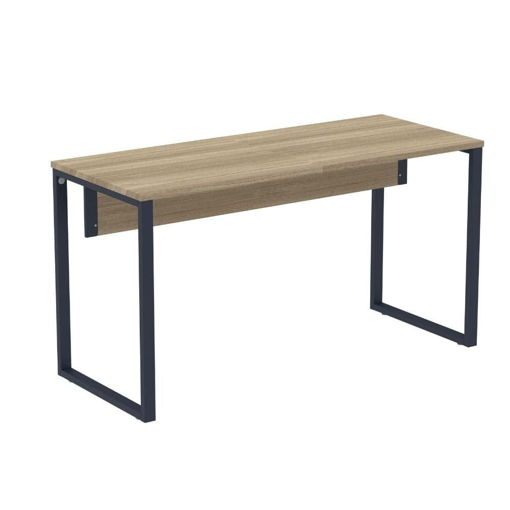 Mesa Escritório P25 TUB Pandin 170 cm (Larg) x 70 cm (Prof) Tampo MDP Noce Pé Aço Tubular Azul