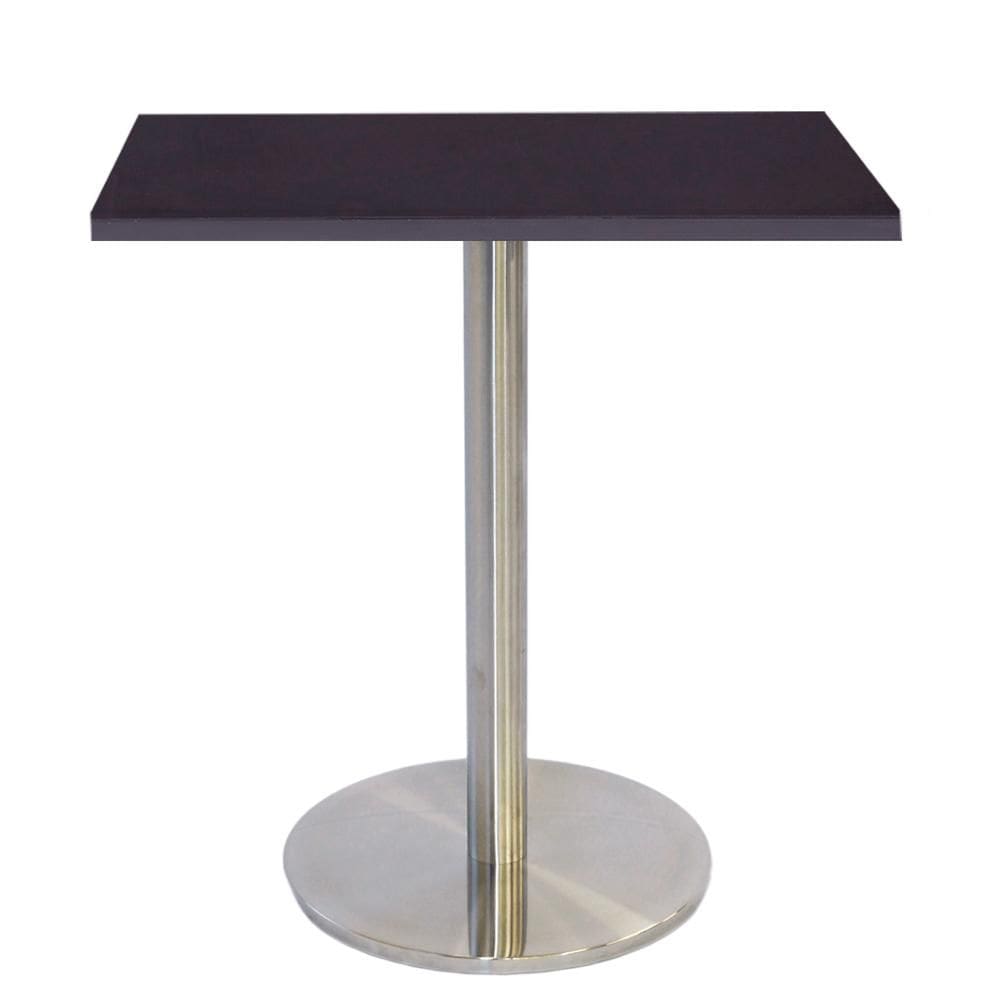 Mesa Bistrô Beta 112,50 cm (Altura) com Tampo em MDP Quadrado 80 cm Preto