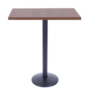 Mesa Bistrô Zeta 111,50 cm (Altura) com Tampo em MDP Quadrado 70 cm Imbuia