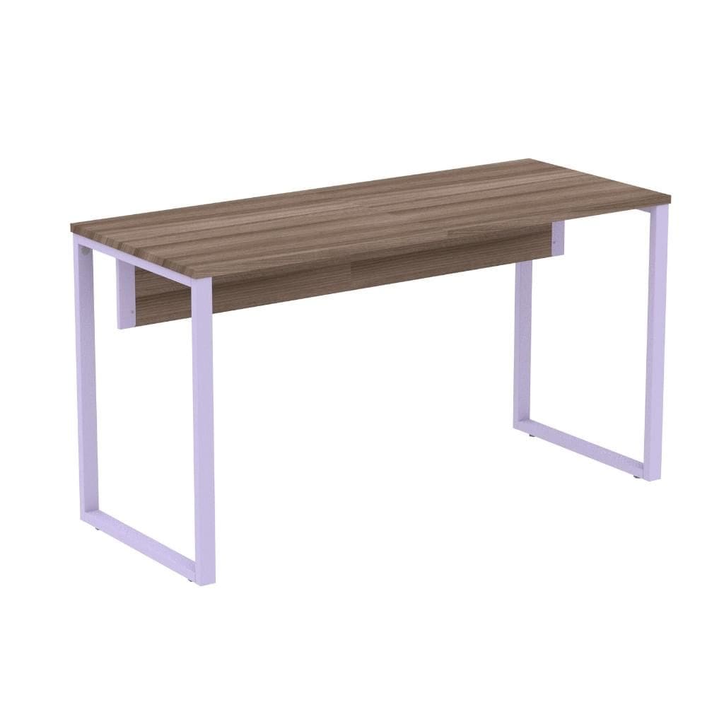 Mesa Escritório P25 TUB Pandin 150 cm (Larg) x 70 cm (Prof) Tampo MDP Walnut Pé Aço Tubular Lilás