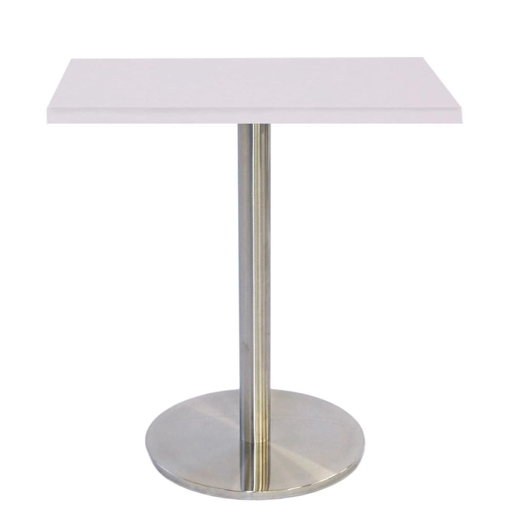Mesa Bistrô Beta 112,50 cm (Altura) com Tampo em MDP Quadrado 60 cm Branco