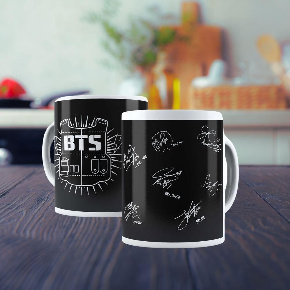 Caneca De Porcelana 325ml Bts Decorada Bts 5
