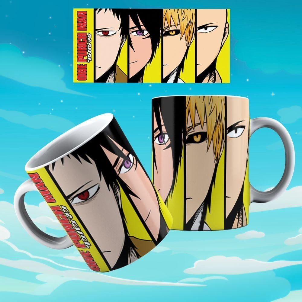 Caneca De Porcelana 325ml Animes Decorada One Punch Man 1