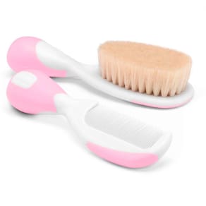 Conjunto de pentes e pentes Chicco Pink Color para bebês