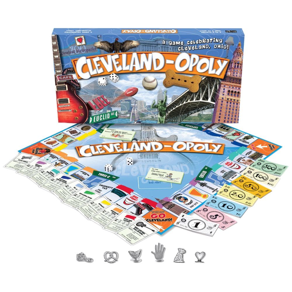 Jogo de tabuleiro Late for the Sky Cleveland-opoly City in a Box