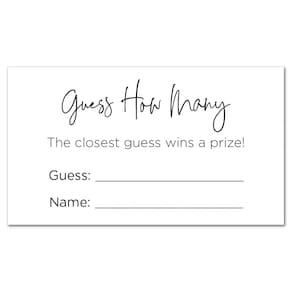 Cartões de jogo InvitationHouse Guess How Many - 48 cartas