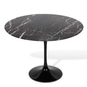Mesa de Jantar Tulipa Saarinen Redonda 140 cm Mármore Nero