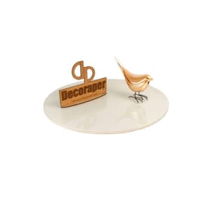 Somente Tampo Redondo Para Mesa De Jantar Com 130cm E Vidro Off White