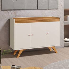 Buffet Moderno 3 Portas - Sevilha-off White - Mavau Móveis