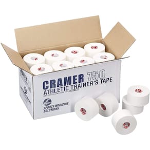 Fita atlética Cramer Team Color White para tornozelo e pulso de 1,5 cm
