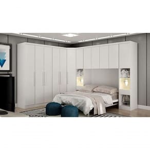 Modulado Casal Completo 6 Portas 8 Gavetas - Rizon-branco - Móveis Novo Horizonte