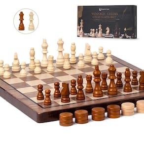 Conjunto de xadrez, tabuleiro de xadrez magnético de madeira, 38cm