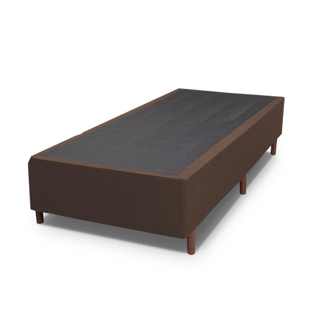 Base Box Solteiro Prince Sued 0,88x1,87x0,32 Tabaco
