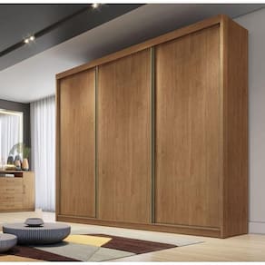 Guarda Roupa Casal 3 Portas 8 Gavetas Diamond-cumaru Móveis Novo Horizonte