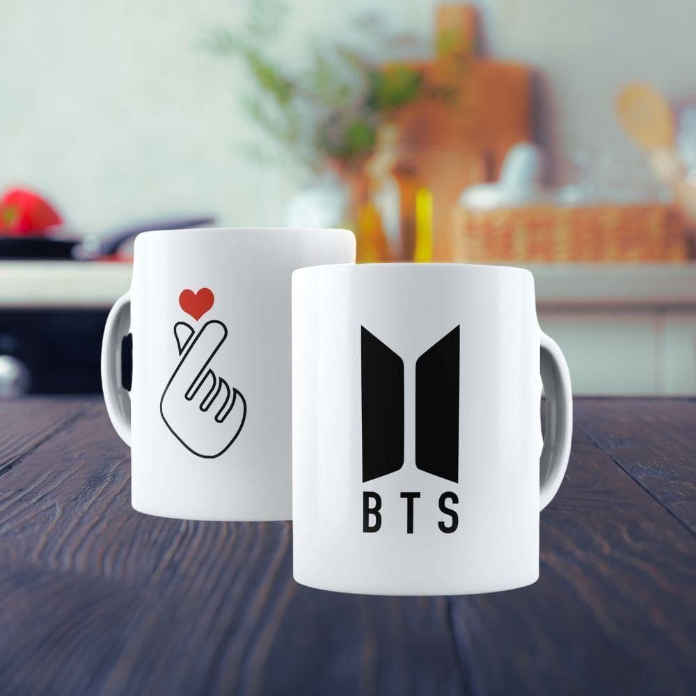 Caneca De Porcelana 325ml Bts Decorada Bts 3