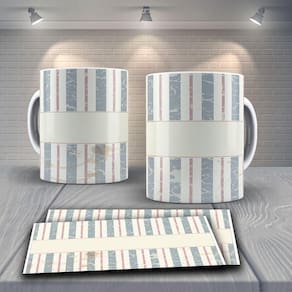 Caneca De Porcelana 325ml Decorada Tribal Tribal 25