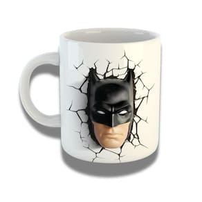 Caneca De Porcelana 325ml Com Design 3d Exclusivo Batman