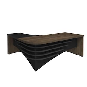 Mesa Francela Diretor 2,00 X 1,80 Lado Direito Marrom-preto