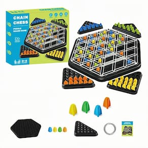 Jogo de tabuleiro KKPOT Chain Triangle Chess para 2-4 jogadores