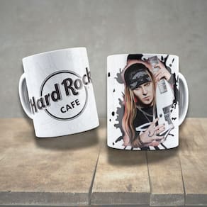 Caneca De Porcelana 325ml Decorada ícones Da Música Alexi Laiho
