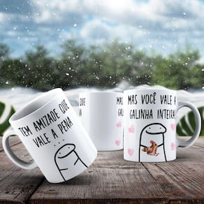 Caneca De Porcelana 325ml Flork Amizade Flork Amizade 2