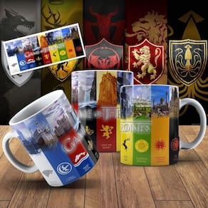 Caneca De Porcelana 325ml Game Of Thrones Decorada Game Of Thrones 7