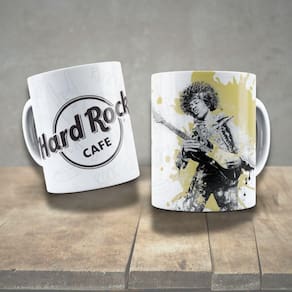 Caneca De Porcelana 325ml Decorada ícones Da Música Jimi Hendrix