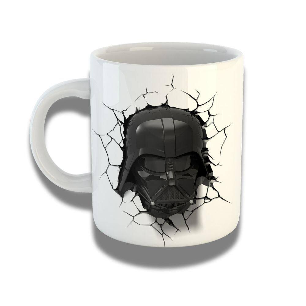 Caneca De Porcelana 325ml Com Design 3d Exclusivo Darth Vader
