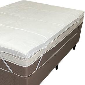 Pillow Top Queen Dupla Face 200 Fios 6cm 158x200cm Branco