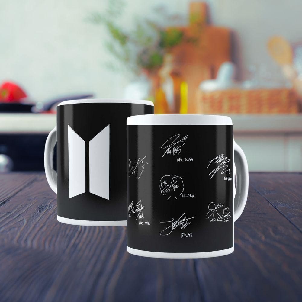 Caneca De Porcelana 325ml Bts Decorada Bts 2