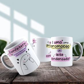 Caneca De Porcelana 325ml Flork Profissões Feminino Confeiteira