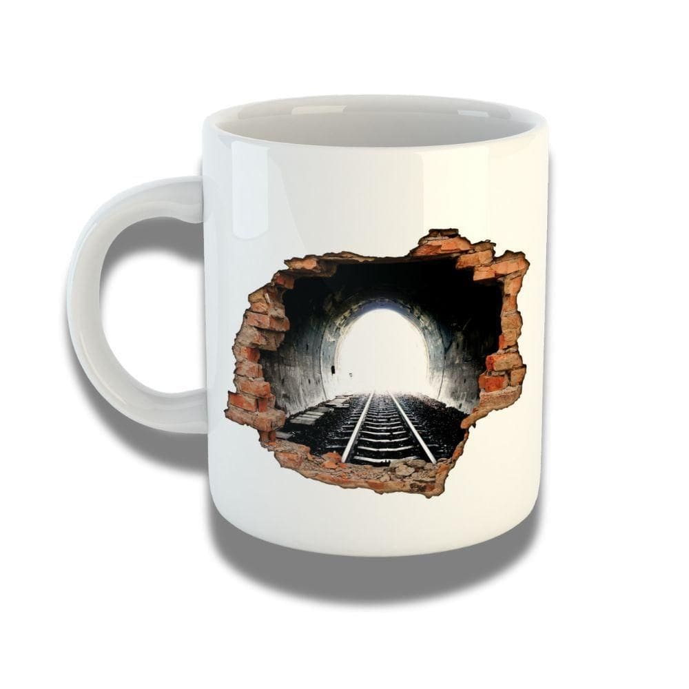 Caneca De Porcelana 325ml Com Design 3d Exclusivo Túnel