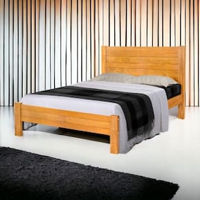 Cama Casal Lara Imbuia Atraente Clássica
