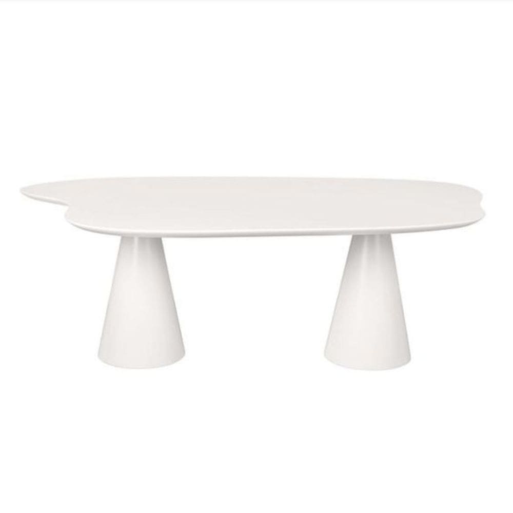 Mesa de Jantar 137x90 Cone Orgânica Nuvem cor Branca