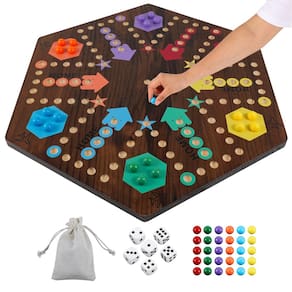 Jogo de tabuleiro Medikaison Wahoo Marble Extra Large 60cm 4-6 jogadores