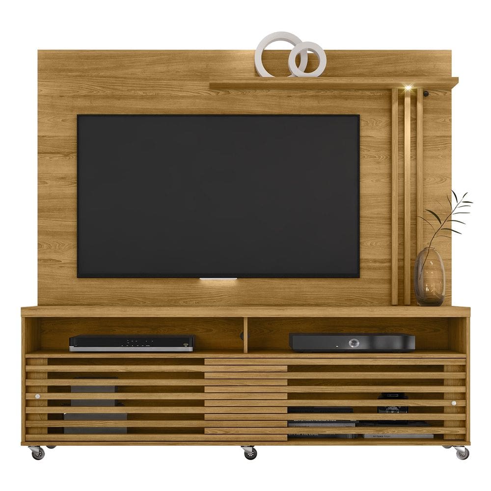 Estante Painel Para TV 50 Pol 182cm Fire Z10 Cumaru - Mpozenato