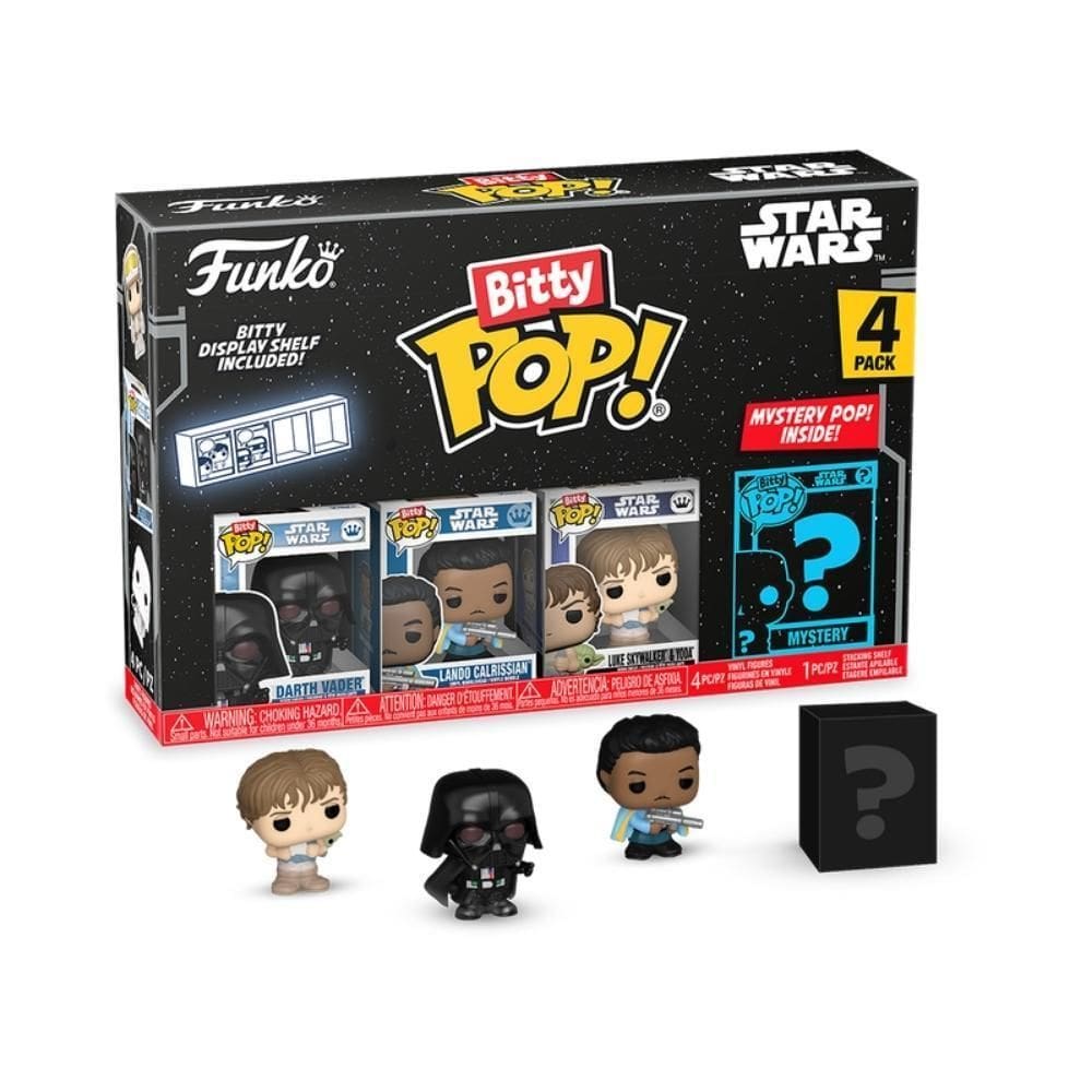 Bitty Pop Star Wars V Darth Vader, Lando E Luke Com Yoda