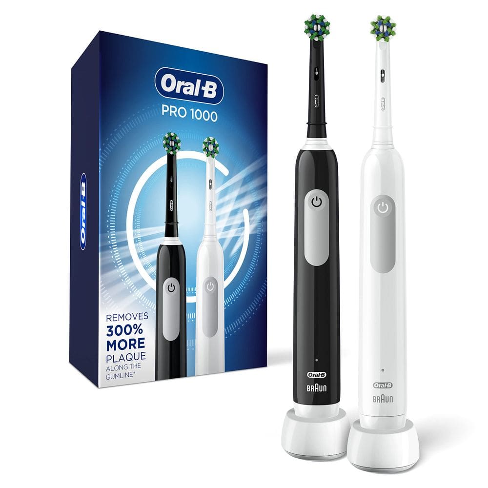 Escova de dentes elétrica Oral-B Pro 1000 CrossAction, pacote com 2