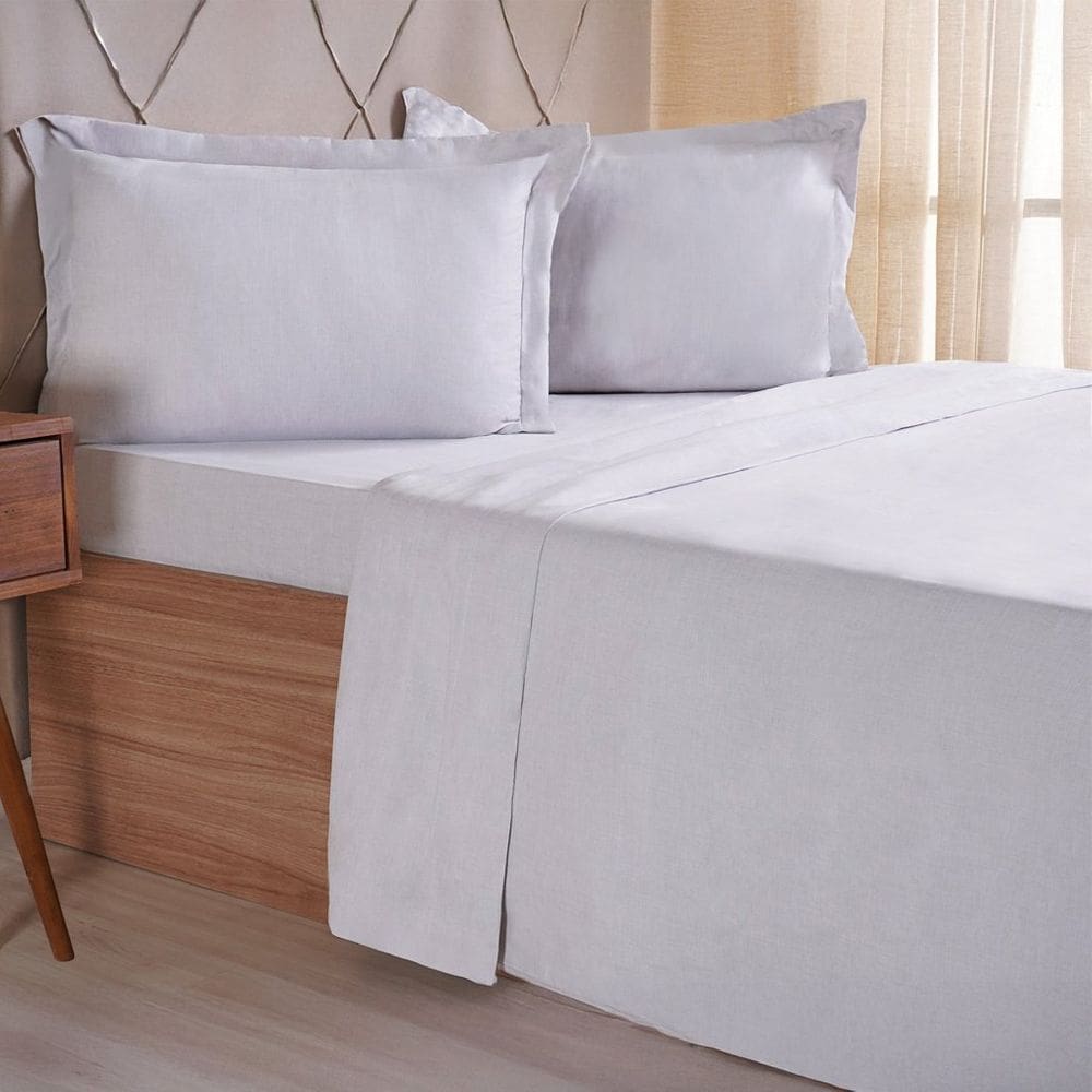 Jogo de Cama King 4 Pçs lIne Stile 100% Poliéster 193x203x40cm