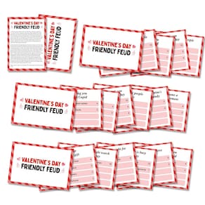 Conjunto de jogos BEUFSE Valentine`s Day Friendly Feud para adultos
