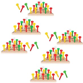 Jogo de tabuleiro Triangle Peg de madeira Natural State Novelty