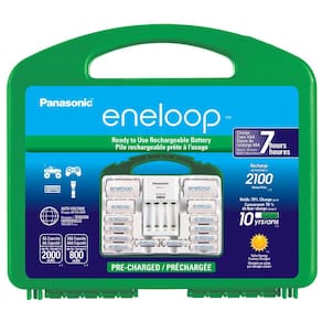 Pacote de alimentação de bateria Panasonic eneloop KJ17MCC82A com carregador