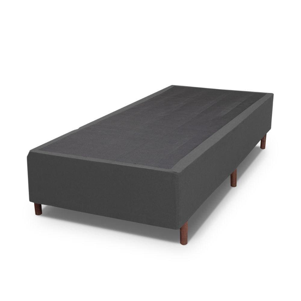 Base Box Queen Size Prince Sued 0,79x1,97x0,32 Cinza