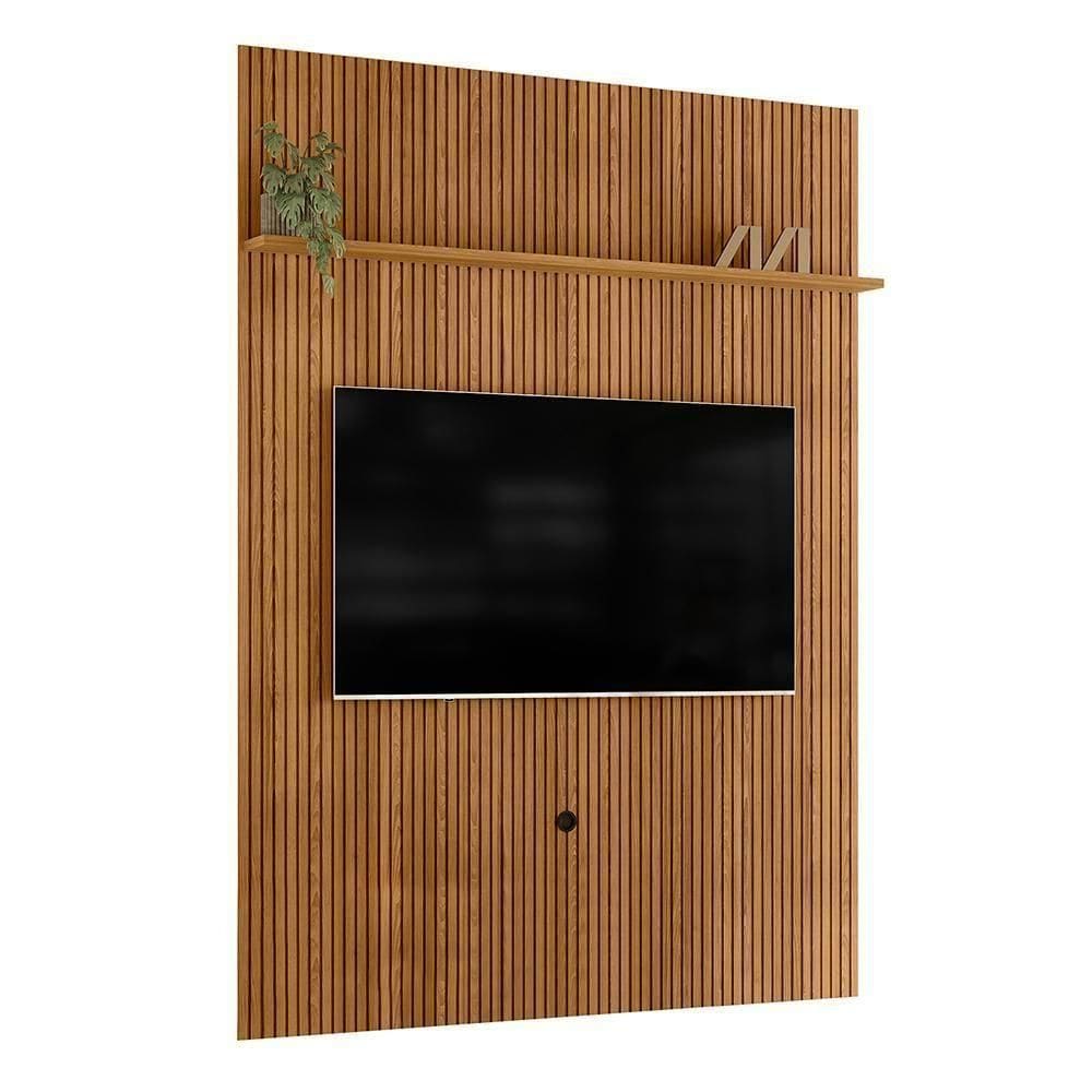 Painel Piso-teto New Interlagos Cumaru Para Tv Até 75 Madetec Cumaru