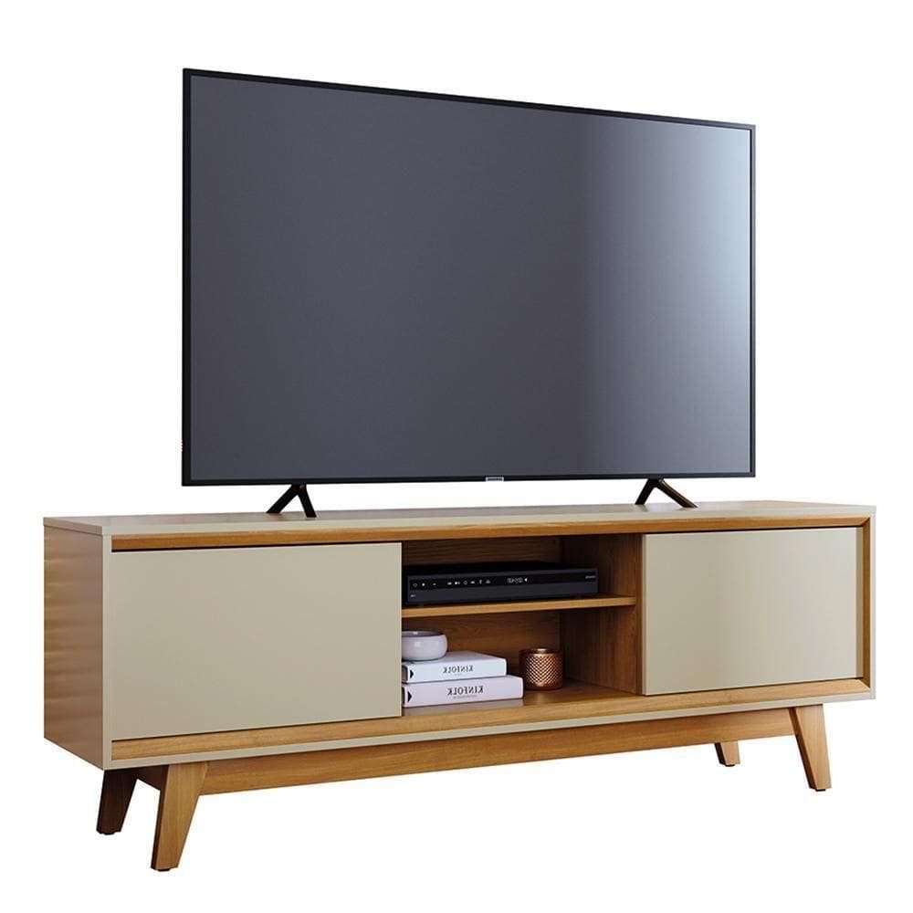 Rack Bancada Atlas Cumaru Opala Para Tv Até 70 Madetec Cumaru Opala
