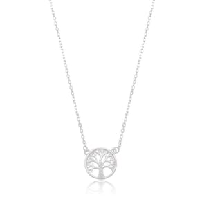 Colar Arvore Da Vida Caule Cravejada Prata 925